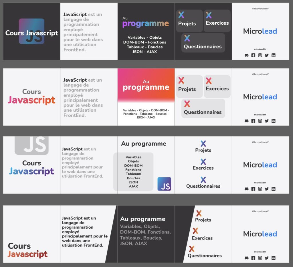 Exemples de posts Microlead